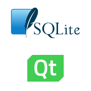 SQLite and Qt logos
