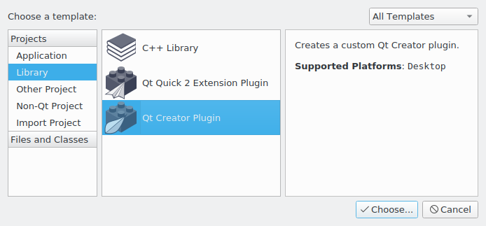 How to create a Qt Creator plugin in C++ - Dialog to create a new Qt Creator plugin